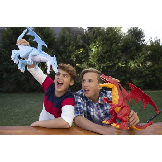 Zuru Robo Alive Roaring Ice Dragon Battery-Powered Robotic Toy, Blue - زورو - Image 2
