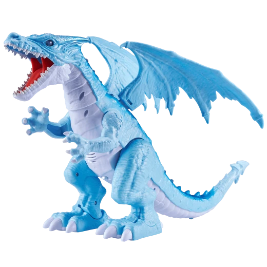 Zuru Robo Alive Roaring Ice Dragon Battery-Powered Robotic Toy, Blue - زورو - Image 5