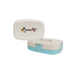Elliptical Kids School Lunch Box, Blue&Brown