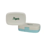 Elliptical Kids School Lunch Box, White&Turquoise