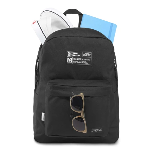 JanSport Recycled Super Backpack, Black - جان سبورت - Image 4