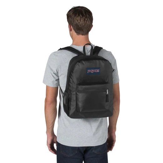 JanSport Cross Town Remix Backpack, Black Mate Coated 600D - جان سبورت - Image 4