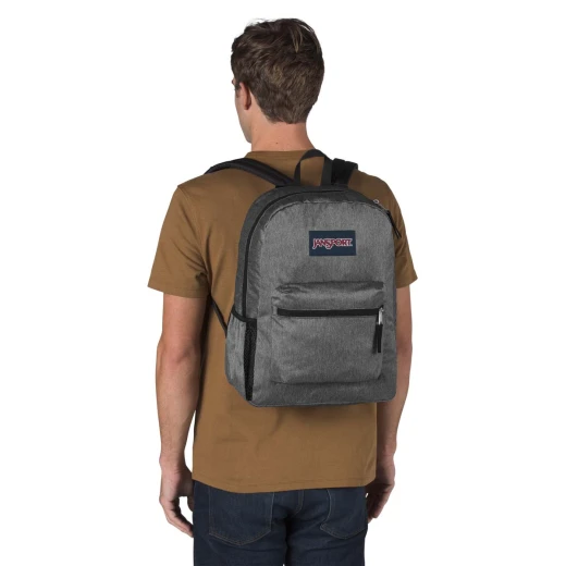 JanSport Cross Town Remix Backpack, Black White Herringbone - جان سبورت - Image 6