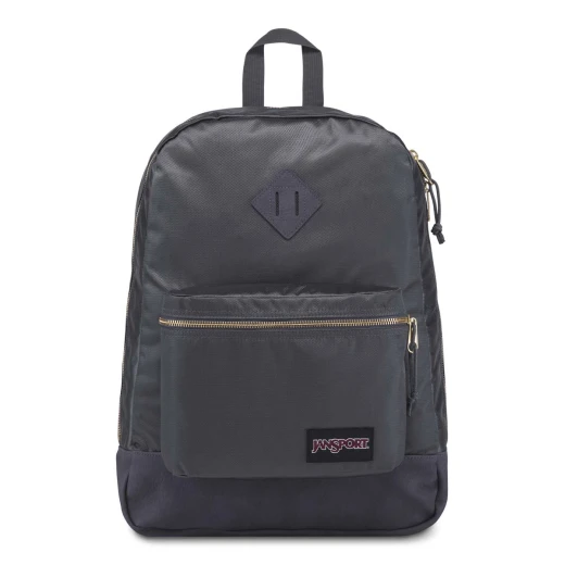 Jansport Super FX Backpack Deep Grey, Gold Premium Poly Jansport Super FX Backpack Deep Grey, Gold Premium Poly