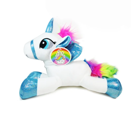 Sparkle Club, Small Unicorn Plush Pillow 9.8", White Sparkle Club, Small Unicorn Plush Pillow 9.8", White