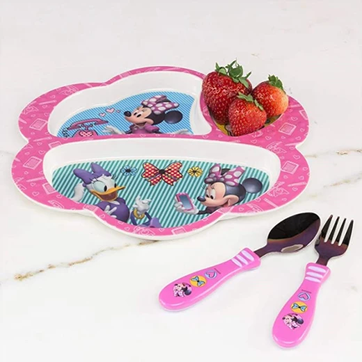 Zak Designs Kids Divided Plates, Disney Minnie Mouse & Daisy - زاك ديزاينز - Image 2