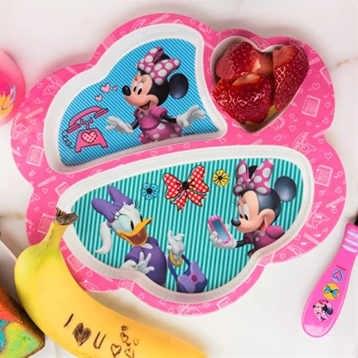 Zak Designs Kids Divided Plates, Disney Minnie Mouse & Daisy - زاك ديزاينز - Image 4