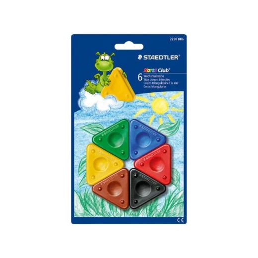 Staedtlers Noris Club® 2230 Wax Crayon Triangle, Pack of 6 Staedtlers Noris Club® 2230 Wax Crayon Triangle, Pack of 6