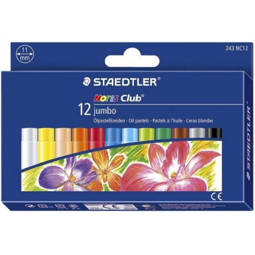 Staedtlers Noris Jumbo Oil Pastel Crayon, Pack of 12 Staedtlers Noris Jumbo Oil Pastel Crayon, Pack of 12