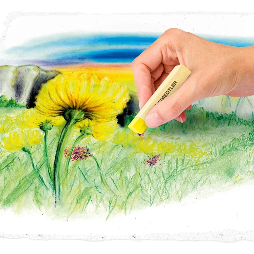 Staedtlers Karat Soft Pastel Chalk in Cardboard Box, Pack of 12 - ستدلر - Image 4