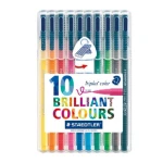 Staedtler Triplus® Neon Color Triangular Fibre-Tip Pen, Pack of 10 - ستدلر