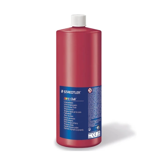 Staedtler Noris School Tempera Paints 1000 ml, Carmine Red