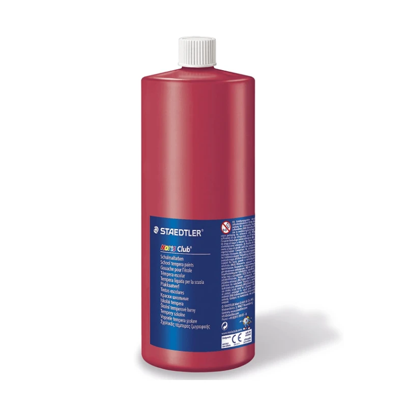 Staedtler Noris School Tempera Paints 1000 ml, Carmine Red - ستدلر