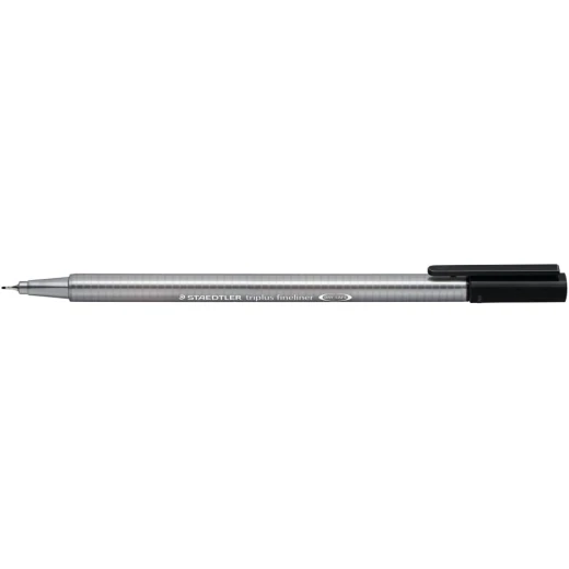 Staedtler Triplus Fineliner Triangular Fineliner 0.3 mm Black, Pack of 6 - ستدلر - Image 2
