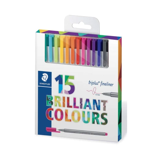 Staedtler Triplus Fineliner Pen - Pack of 15 Staedtler Triplus Fineliner Pen - Pack of 15