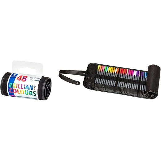 Staedtler Triplus Fineliner Triangular Roll-up Case, 48 قم - ستدلر - Image 2