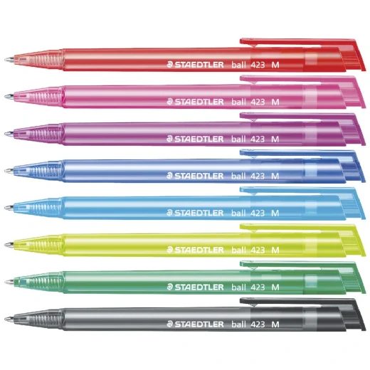 Staedtler Triangular Neon Ballpoint Pen, Pack of 8 - ستدلر - Image 2