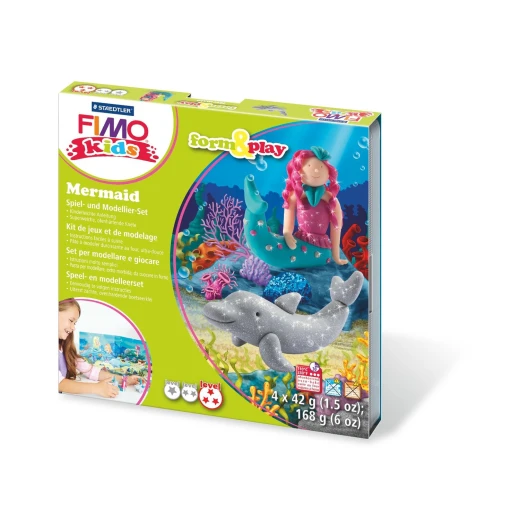 باكيت معجون حراري للاطفال فيمو سوفت ميرميد سعه 4 الوان من ستدلر باكيت معجون حراري للاطفال فيمو سوفت ميرميد سعه 4 الوان من ستدلر