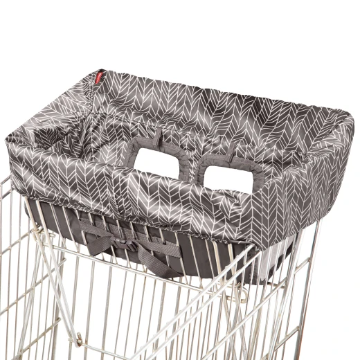 Skip Hop Take Cover Shopping Cart & High Chair Cover, Grey Feather - سكيب هوب - Image 3