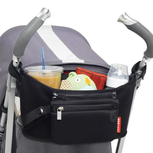 Skip Hop Universal Stroller Organizer: Insulated Beverage and Essentials Stroller Caddy, Black - سكيب هوب - Image 6