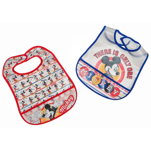 2 Pack Mickey Mouse Crumb Catcher Bib, Red&Blue - ديزني - Image 2