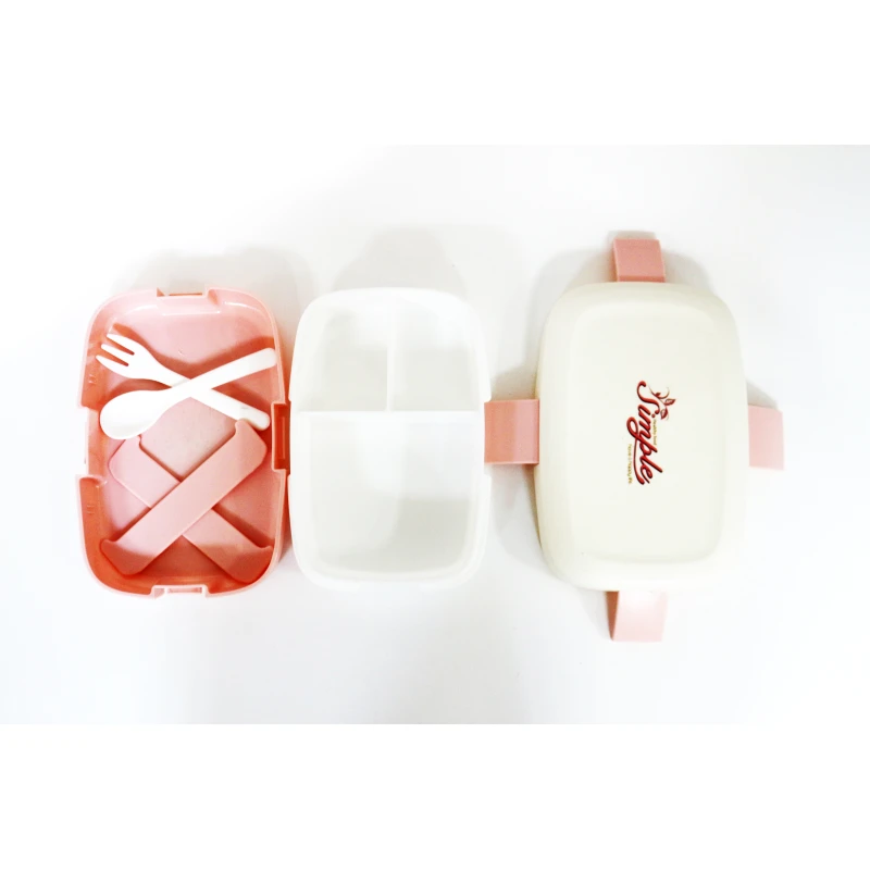 Elliptical Kids School Lunch Box, Pink&White