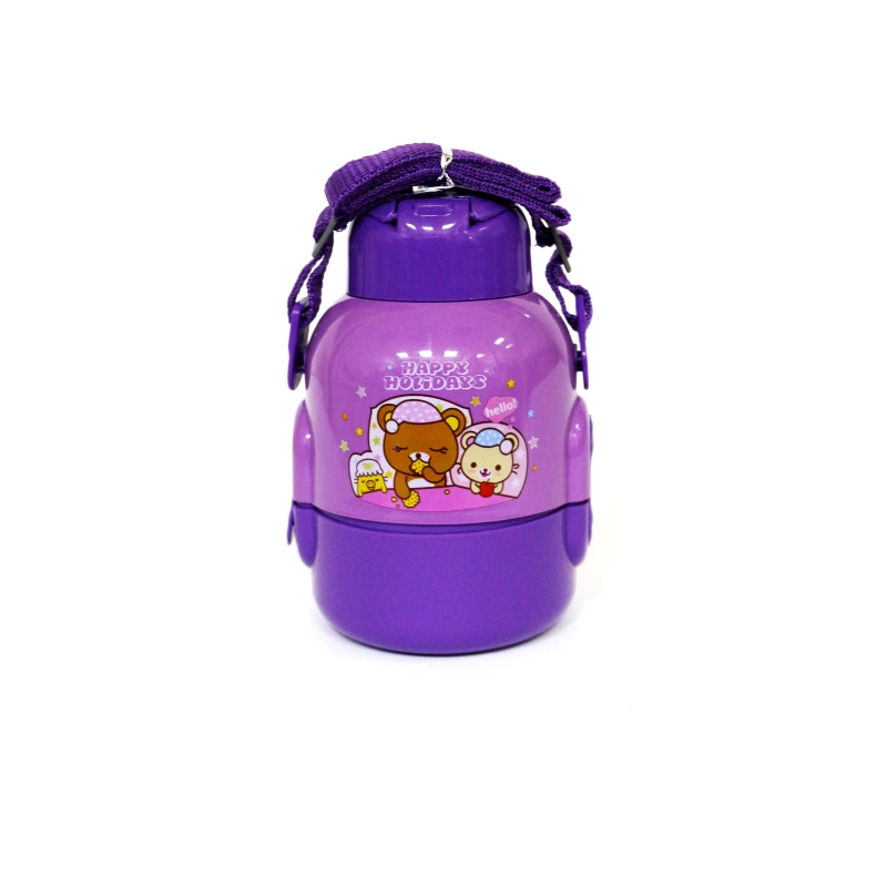 Water Bottle for Kids, Happy Holidays, Purple