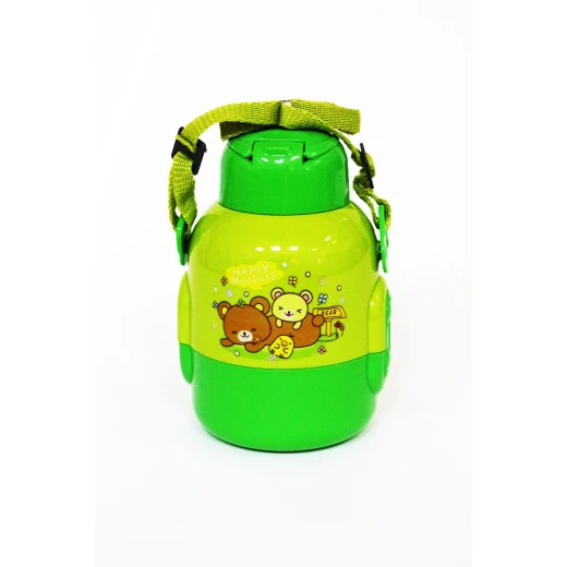 Water Bottle for Kids, Happy Holidays, Green Water Bottle for Kids, Happy Holidays, Green