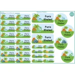 Tob3a Waterproof Stickers, Dinosaurs - طبعة