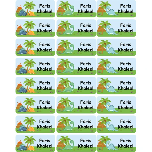 Tob3a Book Labels, Dinosaurs Tob3a Book Labels, Dinosaurs