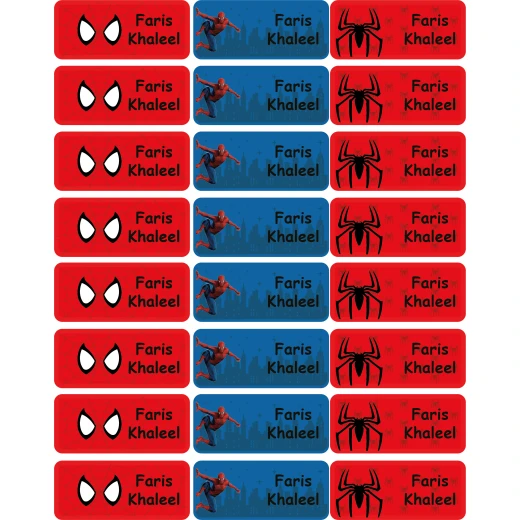 Tob3a Book Labels, Spider Man Tob3a Book Labels, Spider Man