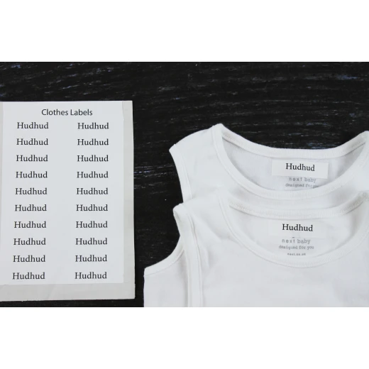 Tob3a 20 Clothes Labels, White Labels - طبعة - Image 3