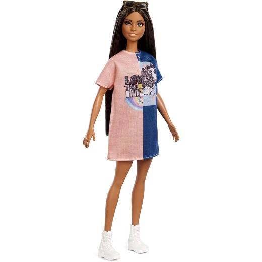 Mattel Barbie Fashionistas Doll,Tall with Long Dark Hair - باربي - Image 3