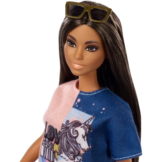 Mattel Barbie Fashionistas Doll,Tall with Long Dark Hair - باربي - Image 6