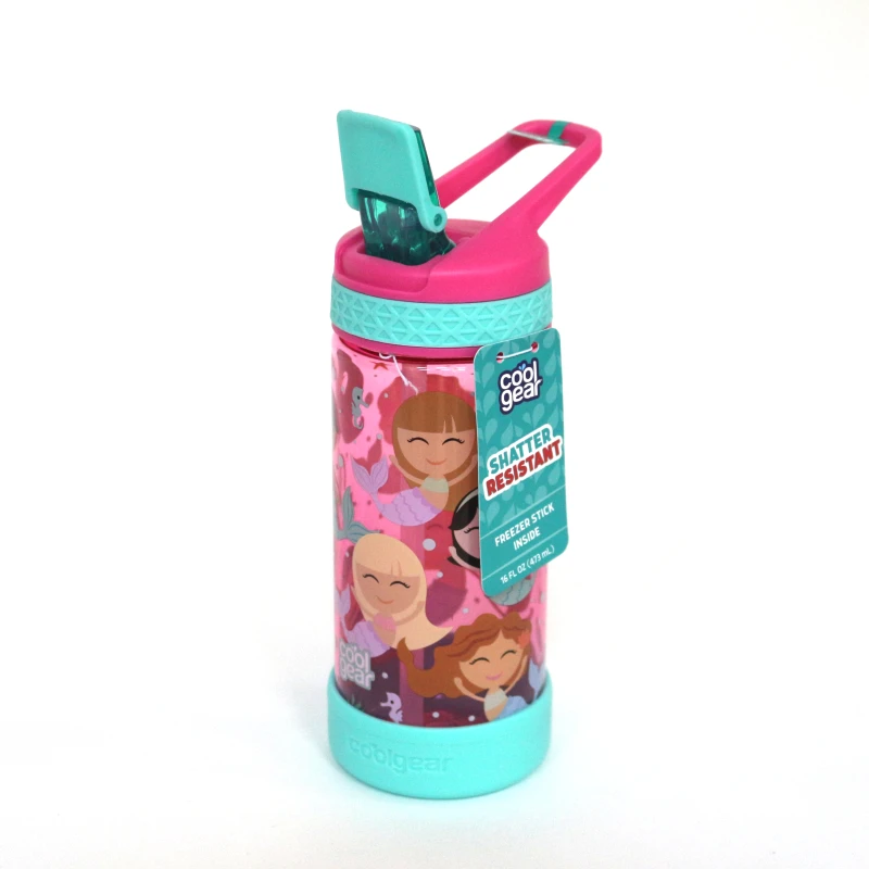 Cool Gear Water Bottle Sipping Straw For Kids, Blue, 473 ML - كول جير