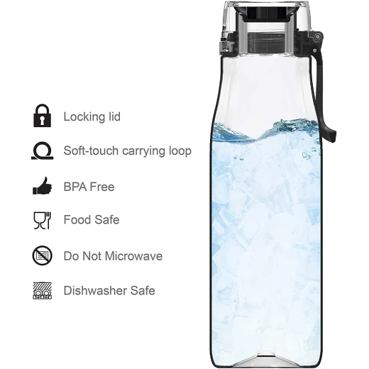 Zak Designs L.O.L. Surprise Plastic Water Bottle with Push Button Action, 25oz, Pink - زاك ديزاينز - Image 4