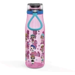 Zak Designs L.O.L. Surprise Plastic Water Bottle with Push Button Action, 25oz, Pink - زاك ديزاينز