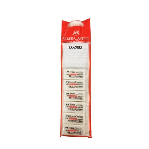 Faber- Castell PVC Free Eraser White (6pc) Faber- Castell PVC Free Eraser White (6pc)