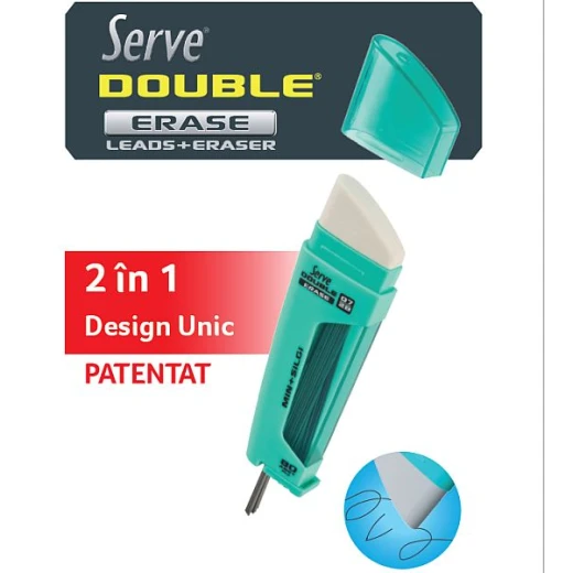 SERVE Double Erase Lead Tube 0.5 mm and Eraser (Yellow) - Image 3
