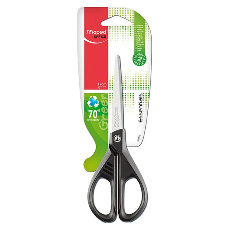مقص مكتب أساسي, باللون الاسود, 17 سم من مابيد - مابد