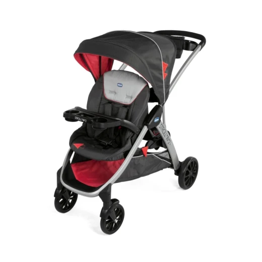Chicco Stroll in 2 Stroller, Black & Red Chicco Stroll in 2 Stroller, Black & Red