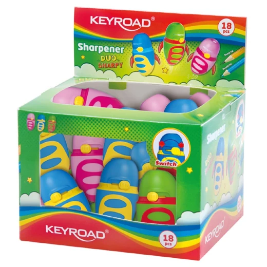 Keyroad Sharpener Single Duo Sharpy, blue - كيرود - Image 2