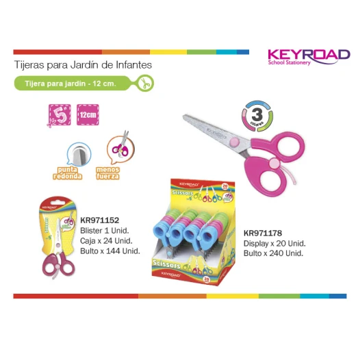 Keyroad Scissor 5''less Effort Kids Scissors, Blue - كيرود - Image 3