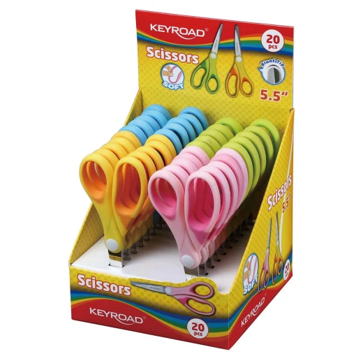 Keyroad Scholar Scissor Soft Touch, Blue, 13 cm - كيرود - Image 2