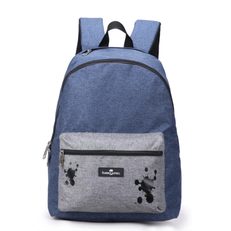 Faber-Castell Energetic Bag 1 Compt Petrol Backpack, Dark Blue&Grey - فابر كاستل