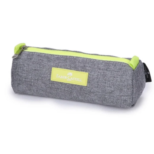 Faber Castell Small Pencil Case 1-Compartment, Light Grey&Rocket Faber Castell Small Pencil Case 1-Compartment, Light Grey&Rocket