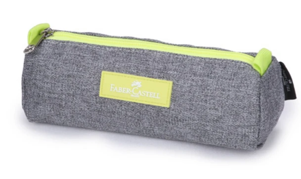 Faber Castell Small Pencil Case 1-Compartment, Light Grey&Rocket - فابر كاستل