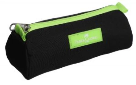 Faber Castell Small Pencil Case 1-Compartment, Dark Blue&Turquoise Lines - فابر كاستل