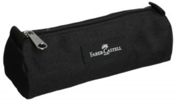 Faber Castell Small Pencil Case 1-Compartment,Black&Grey - فابر كاستل