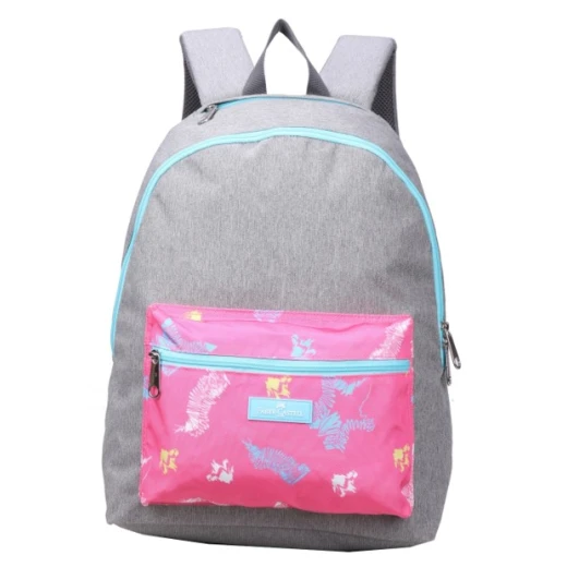 Faber-Castell Energetic Bag 1 Compt Backpack, Light Grey&Pink Faber-Castell Energetic Bag 1 Compt Backpack, Light Grey&Pink